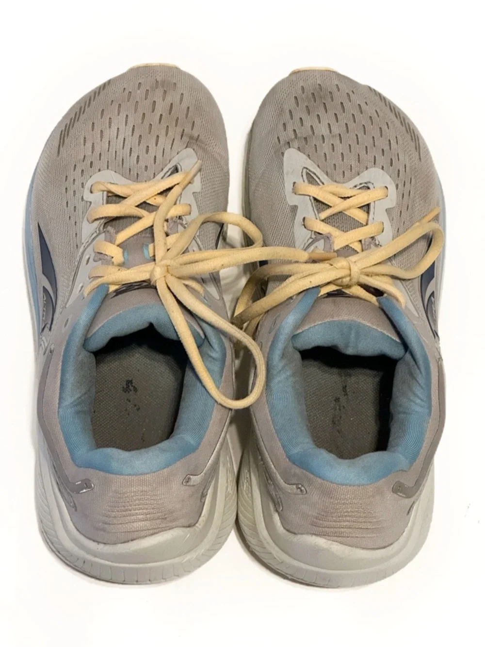 Altra Via Olympus Road Running Shoe in Light Gray and Blue